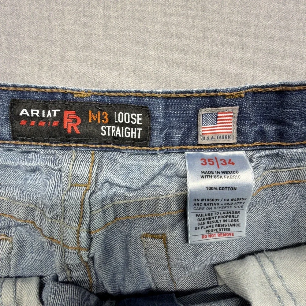 Ariat M3 FR Jean Men's 35x34 (Fits 34x32) Loose Flame-Resistant Work‎ Cat 2